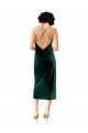 Discount Sleeveless Dark Green Criss Cross Open Back Sheath Spaghetti Straps Prom Dress Canada