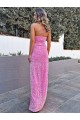 Discount Sleeveless Sheath Halter Neck Prom Dress Canada