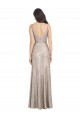 Discount Sleeveless Silver V-Back Sheath V-Neck Prom Dress Canada