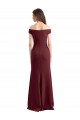 Discount Sleeveless Burgundy Gold Sheath Off the Shoulder Prom Dress Canada