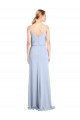 Discount Sleeveless Light Sky Blue V-Back Sheath Cowl Neck Prom Dress Canada