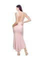 Discount Sleeveless Pink Low Back Sheath High Neck High Low Prom Dress Canada