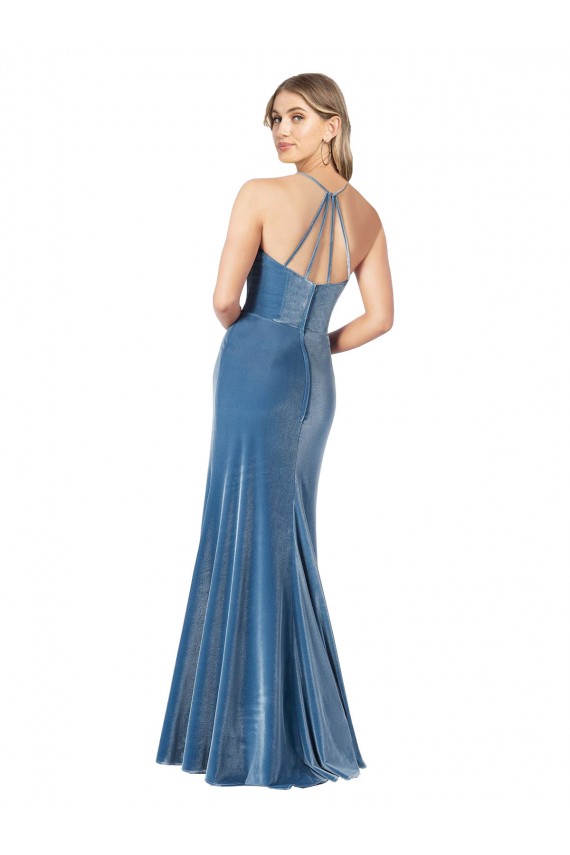 Discount Sleeveless Black Criss Cross Back Sheath Spaghetti Straps Prom Dress Canada