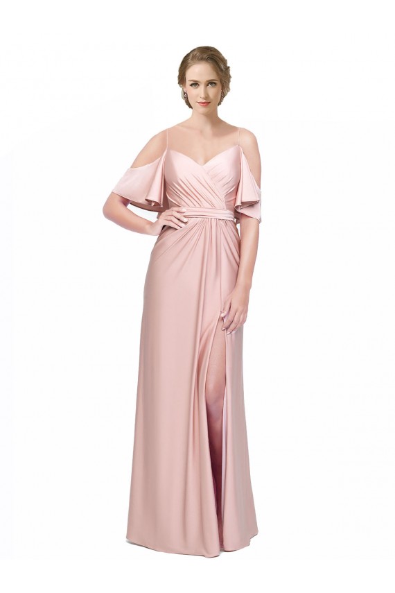 Discount Cold Shoulder Low Back Sheath Off the Shoulder Prom Dress Canada