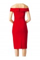 Discount Sleeveless Red Sheath Off the Shoulder Prom Dress Canada