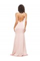 Discount Sleeveless Pink Low Back Sheath Silky Satin One Shoulder Prom Dress Canada