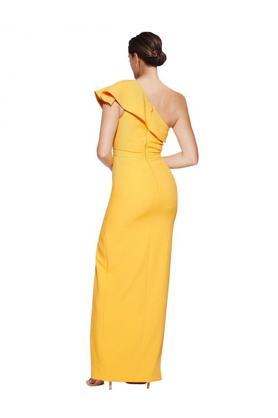 Discount Sleeveless Saffron Sheath One Shoulder Prom Dress Canada