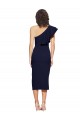 Discount Sleeveless Dark Navy Sheath Stretch Crepe One Shoulder Prom Dress Canada