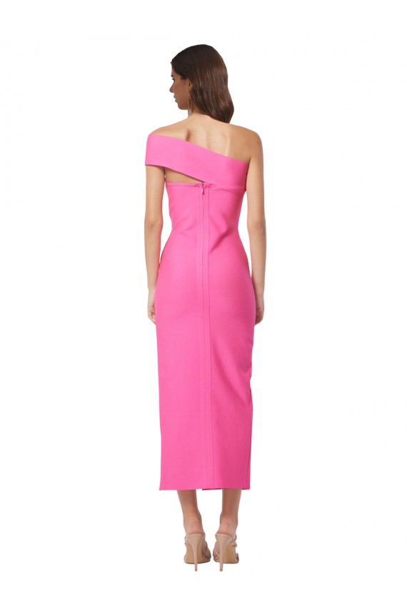 Discount Sleeveless Fuchsia Sheath One Shoulder Stretch Crepe Prom Dress Canada