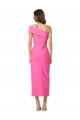Discount Sleeveless Fuchsia Sheath One Shoulder Stretch Crepe Prom Dress Canada