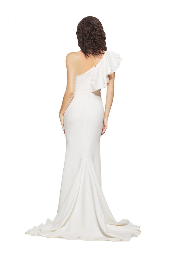 Discount Sleeveless Ivory Sheath One Shoulder Prom Dress Canada