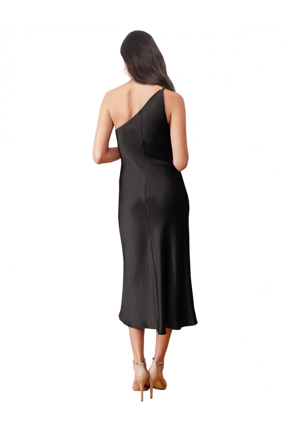 Discount Sleeveless Black Sheath One Shoulder Black Tie Prom Dress Canada