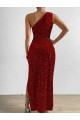 Discount Sleeveless Red Sheath One Shoulder Prom Dress Canada