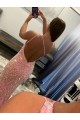 Discount Sleeveless Pink Sheath One Shoulder Prom Dress Canada