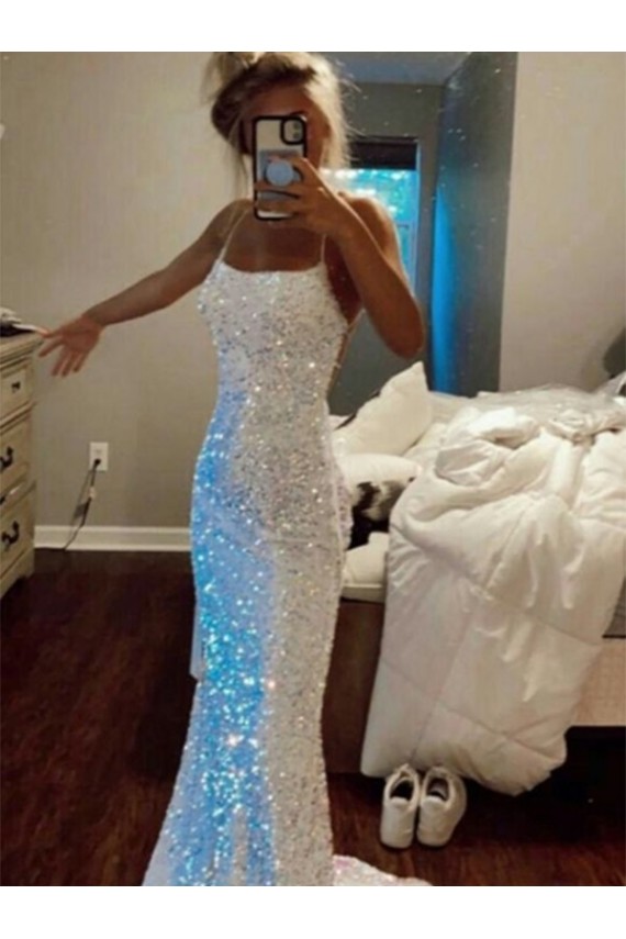 Discount Sleeveless Sheath Spaghetti Straps Prom Dress Canada