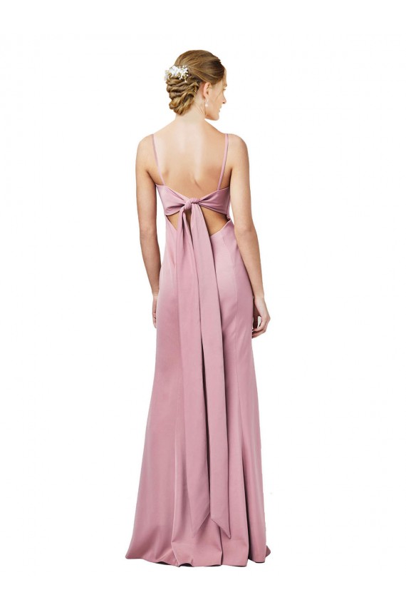 Discount Sleeveless Black Open Back Sheath Spaghetti Straps Prom Dress Canada