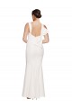 Discount Sleeveless Ivory Low Back Sheath Square Neck Stretch Crepe Prom Dress Canada