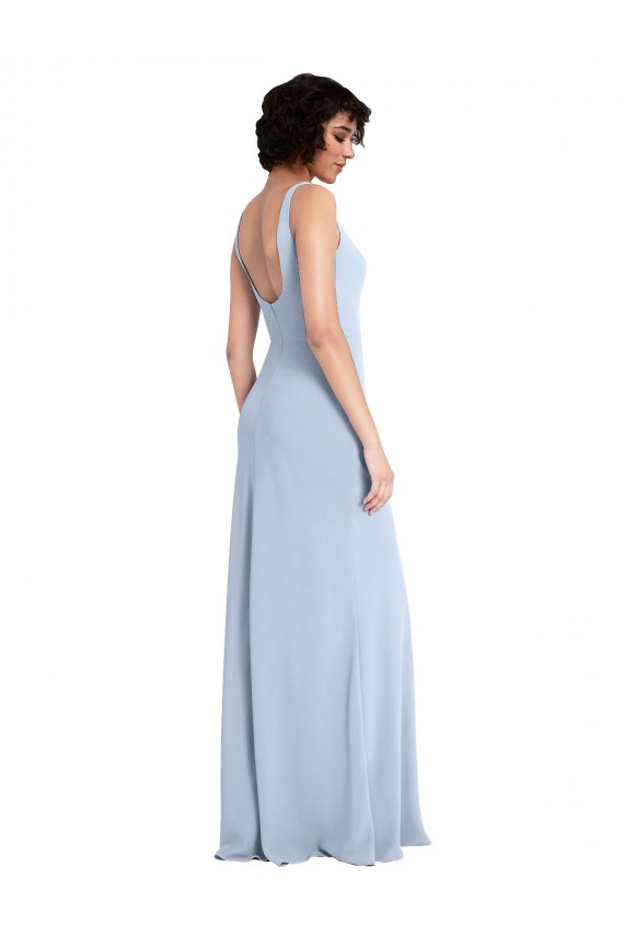 Discount Sleeveless Light Sky Blue Sheath Square Neck Prom Dress Canada