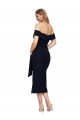Discount Sleeveless Black Low Back Sheath Off the Shoulder Prom Dress Canada