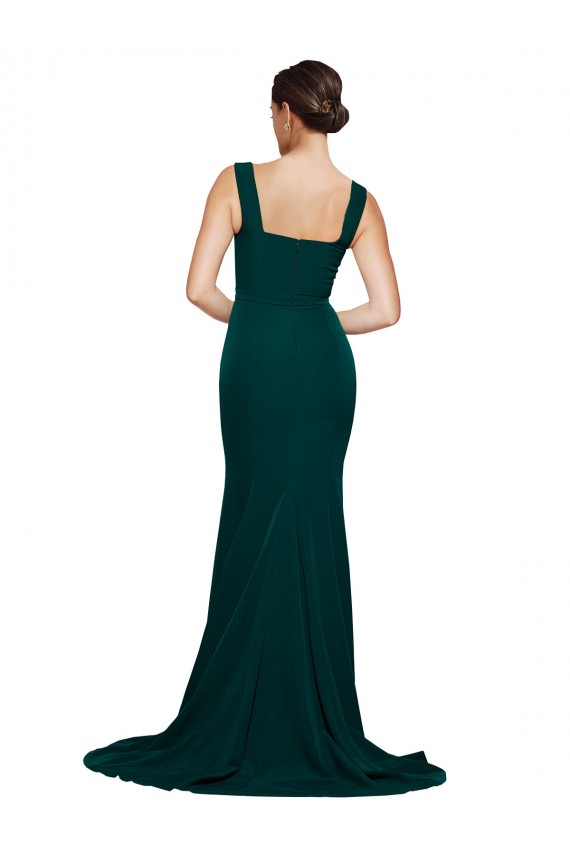 Discount Sleeveless Midnight Green Sheath Square Neck Prom Dress Canada