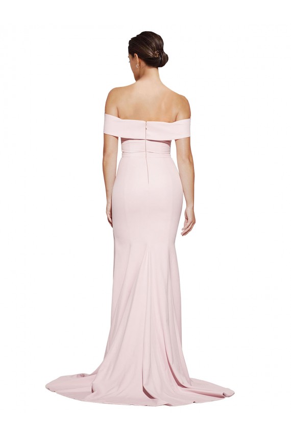 Discount Sleeveless Pink Low Back Sheath Square Neck Prom Dress Canada