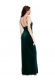 Discount Sleeveless Dark Green Low Back Sheath Spaghetti Straps Prom Dress Canada