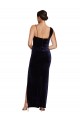 Discount Sleeveless Dark Navy Low Back Sheath Spaghetti Straps Prom Dress Canada