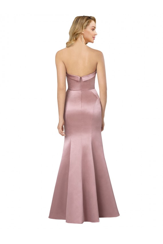 Discount Sleeveless Light Sky Blue Low Back Sheath Strapless Prom Dress Canada