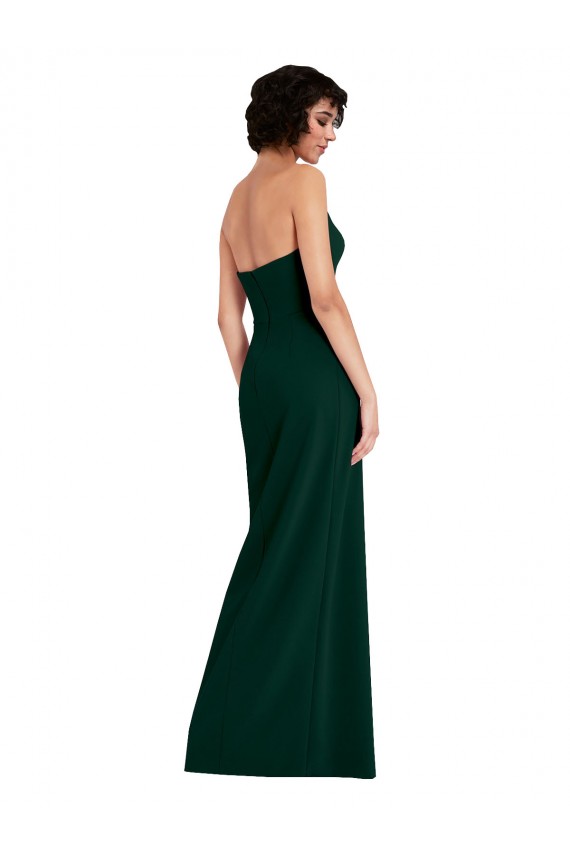 Discount Sleeveless Midnight Green Low Back Sheath Scoop Neck Prom Dress Canada