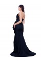 Discount Sleeveless Dark Navy Low Back Sheath Strapless Prom Dress Canada
