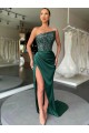 Discount Sleeveless Sheath Strapless Velvet Sequin Prom Dress Canada