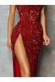 Discount Sleeveless Burgundy Sheath Strapless Prom Dress Canada