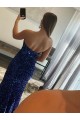 Discount Sleeveless Fuchsia Sheath Strapless Prom Dress Canada