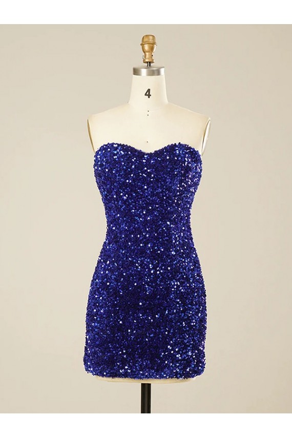 Discount Sleeveless Sheath Sweetheart Velvet Sequin Prom Dress Canada