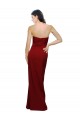 Discount Sleeveless Burgundy Low Back Sheath Sweetheart Stretch Crepe Prom Dress Canada