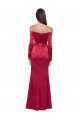 Discount Long Sleeves Dark Red Sheath Sweetheart Prom Dress Canada