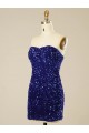 Discount Sleeveless Sheath Sweetheart Velvet Sequin Prom Dress Canada