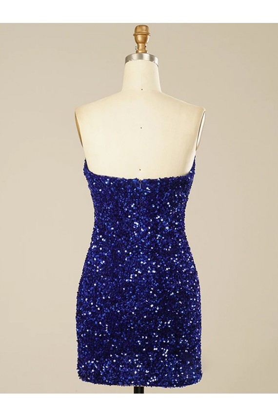 Discount Sleeveless Sheath Sweetheart Velvet Sequin Prom Dress Canada