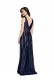 Discount Sleeveless Dark Navy V-Back Sheath V-Neck Prom Dress Canada