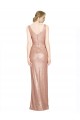 Discount Sleeveless Rose Gold Sheath V-Neck Prom Dress Canada