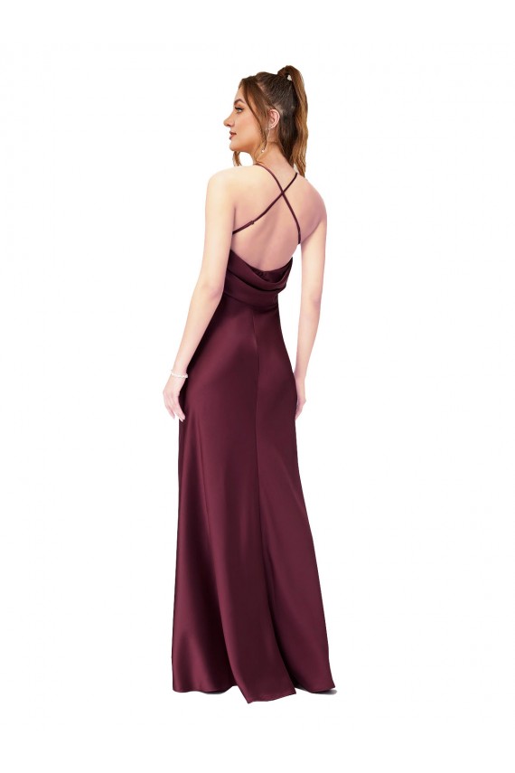 Discount Sleeveless Black Criss Cross Back Sheath V-Neck Black Tie Prom Dress Canada