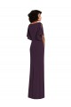 Discount Split Sleeves Grape Sheath V-Neck Prom Dress Canada