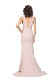 Discount Sleeveless Pink V-Back Sheath V-Neck Black Tie Prom Dress Canada