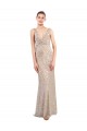 Discount Sleeveless Silver Low Back Sheath V-Neck Prom Dress Canada