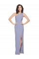 Discount Sleeveless Smoke Blue Sheath One Shoulder Prom Dress Canada