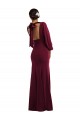 Discount Long Sleeves Burgundy Gold Open Back Trumpet Bateau Neck Prom Dress Canada