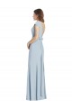 Discount Cap Sleeves Light Sky Blue Open Back Trumpet Bateau Neck Prom Dress Canada
