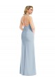 Discount Sleeveless Light Sky Blue Open Back Trumpet Halter Neck Prom Dress Canada