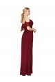 Discount Cold Shoulder Burgundy V-Back Trumpet Off the Shoulder Prom Dress Canada