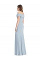 Discount Sleeveless Light Sky Blue Trumpet Off the Shoulder Stretch Crepe Prom Dress Canada